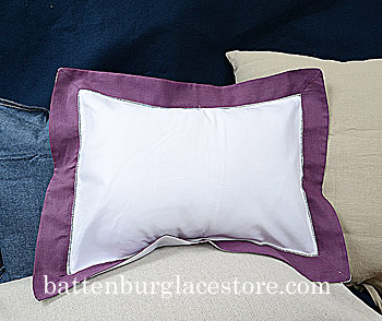 Hemstitch Standard Pillow Sham 21"x26" with Apple Butter trims